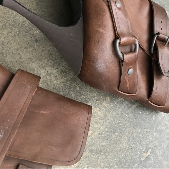 Balenciaga Brown Buckle Bootie Boots 38 - Picture 2 of 6